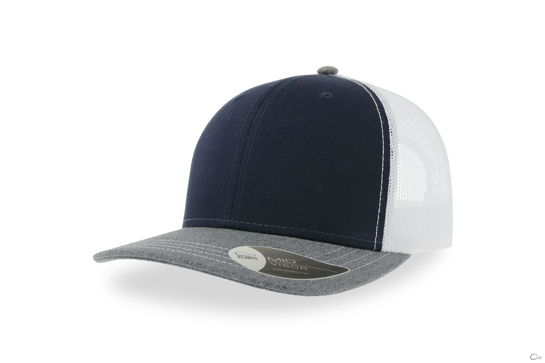NAVY GREY MELANGE WHITE-0