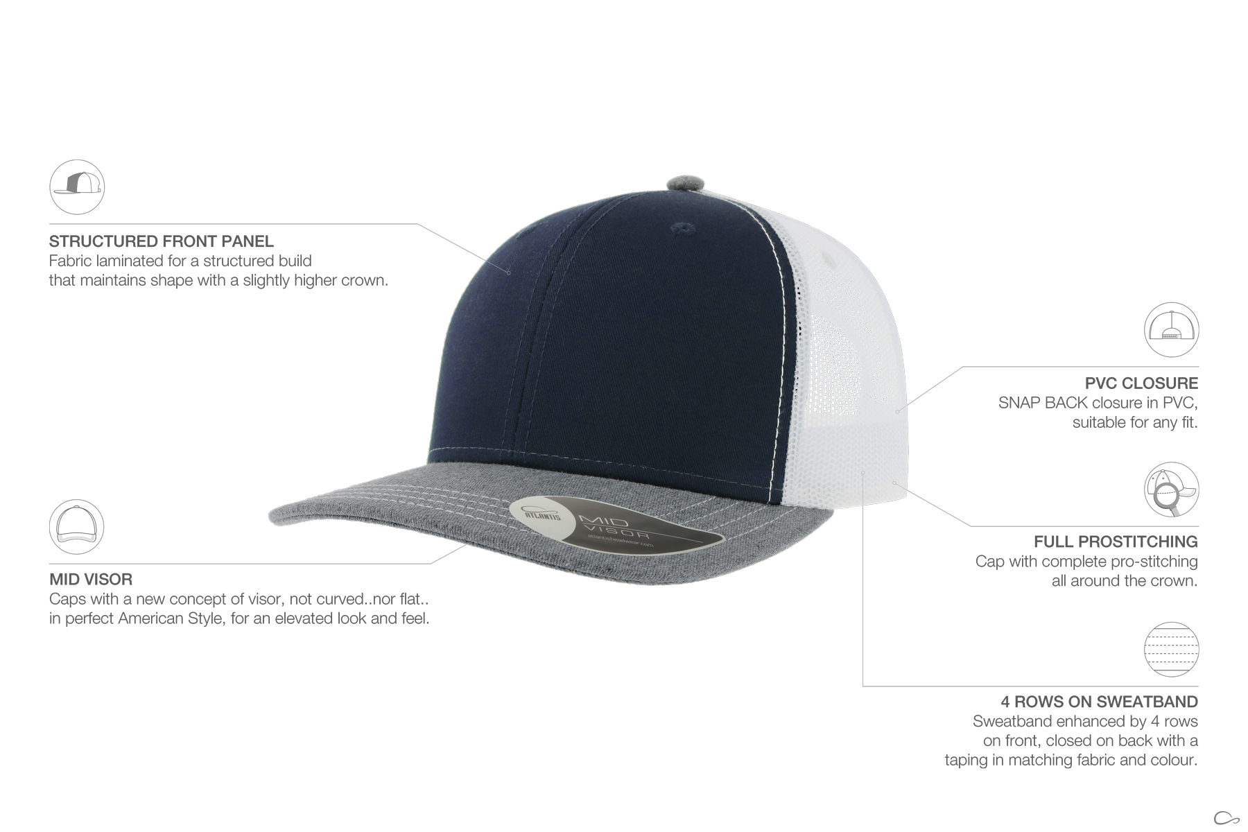 NAVY GREY MELANGE WHITE-3